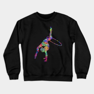 Rhythmic gymnastics hoop watercolor Crewneck Sweatshirt